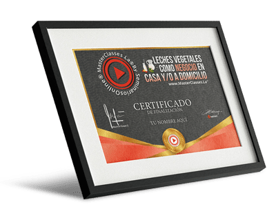 certificado leches vegetales terminacion del curso