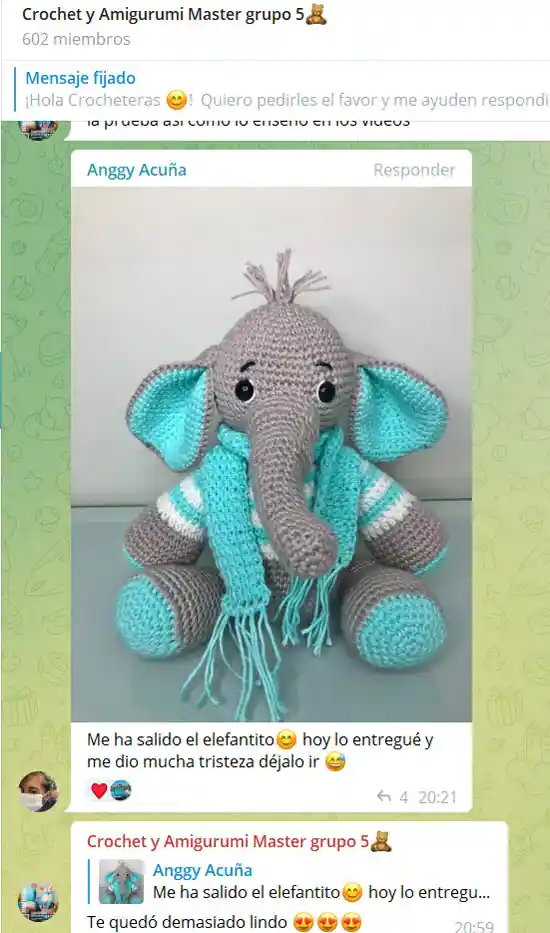 elefante amigurumi
